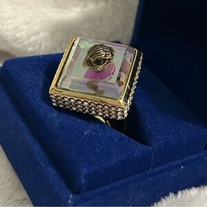 Kurt Geiger London Square Stone Cocktail Ring size 8